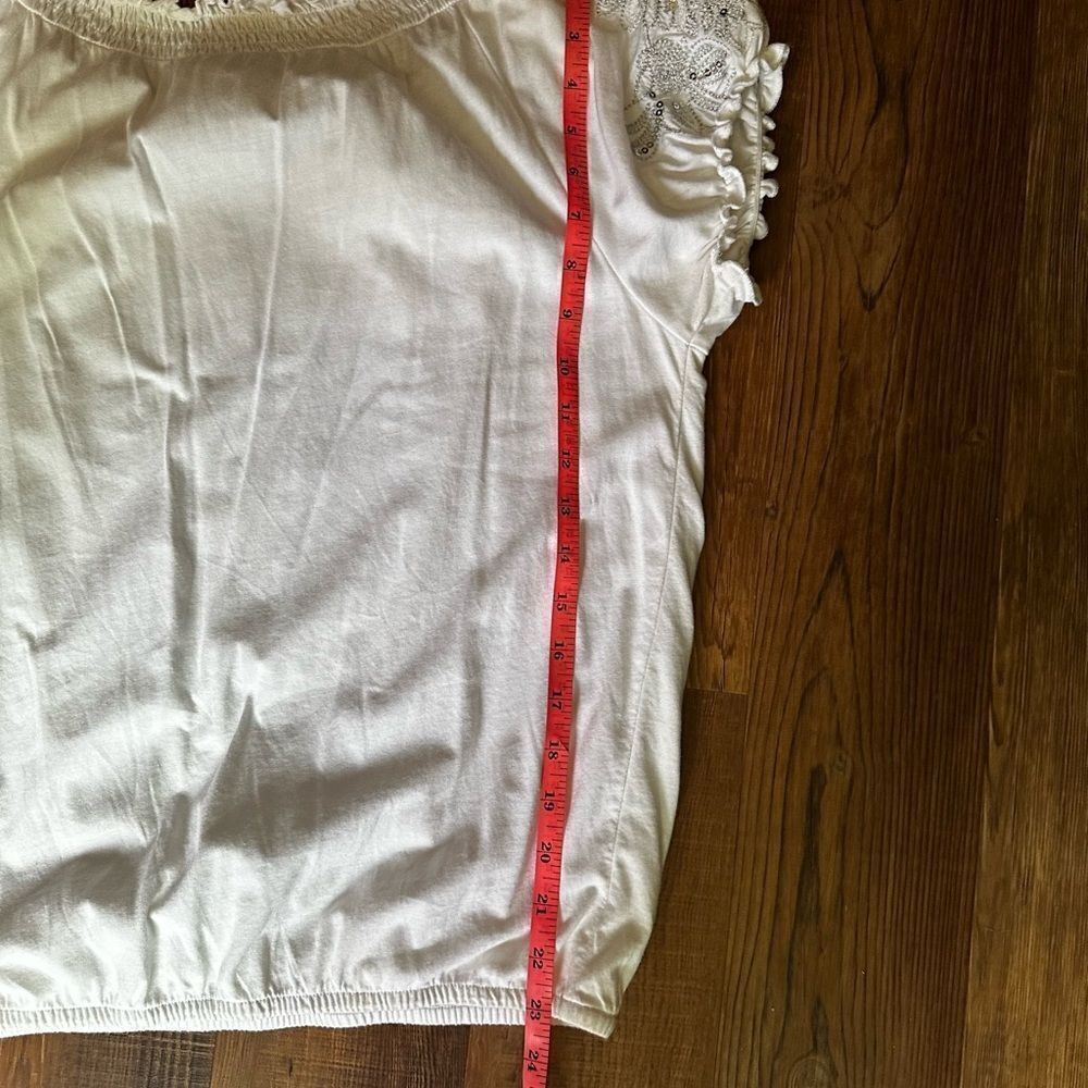 INC International Concepts White Blouse with Elegant Design - Picture 8 of 11